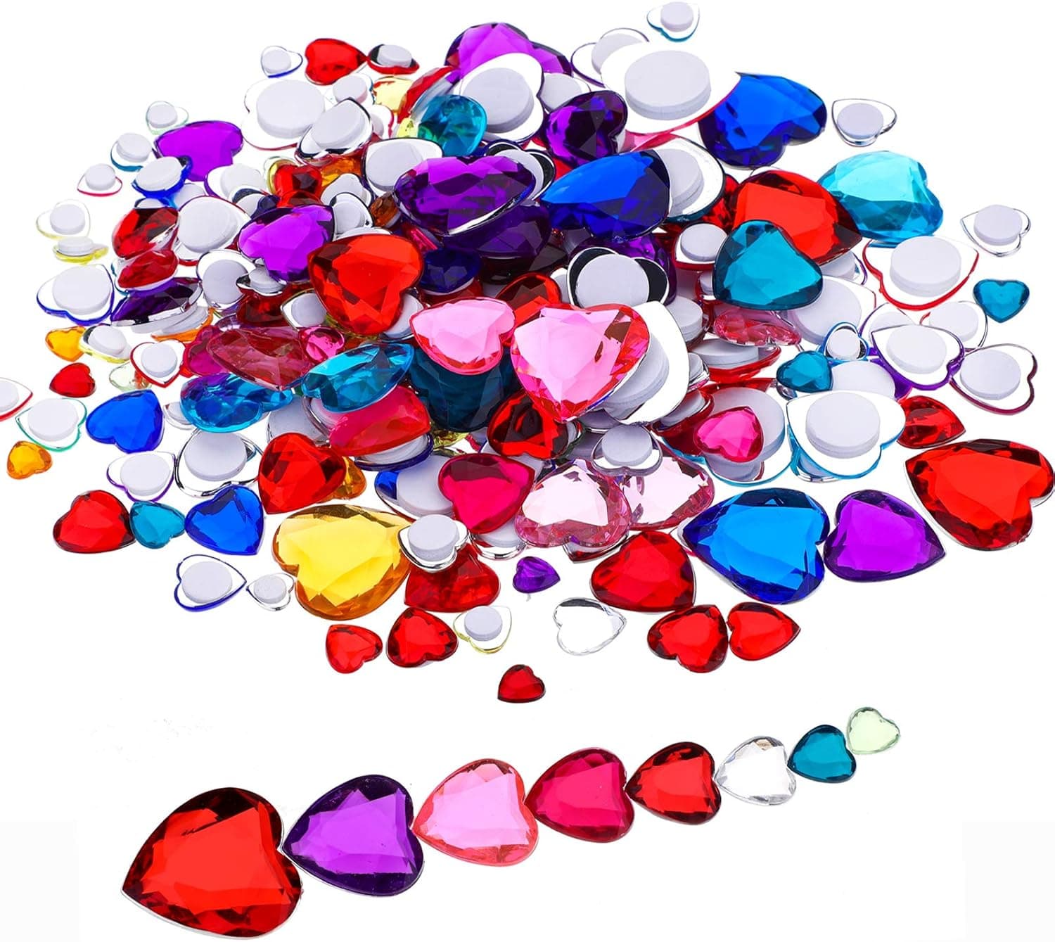 Richness Jewel Stickers Self-Adhesive Craft Jewels Mutiple Shapes Sizes and Colors Gems for Kids Arts and Craft Projects