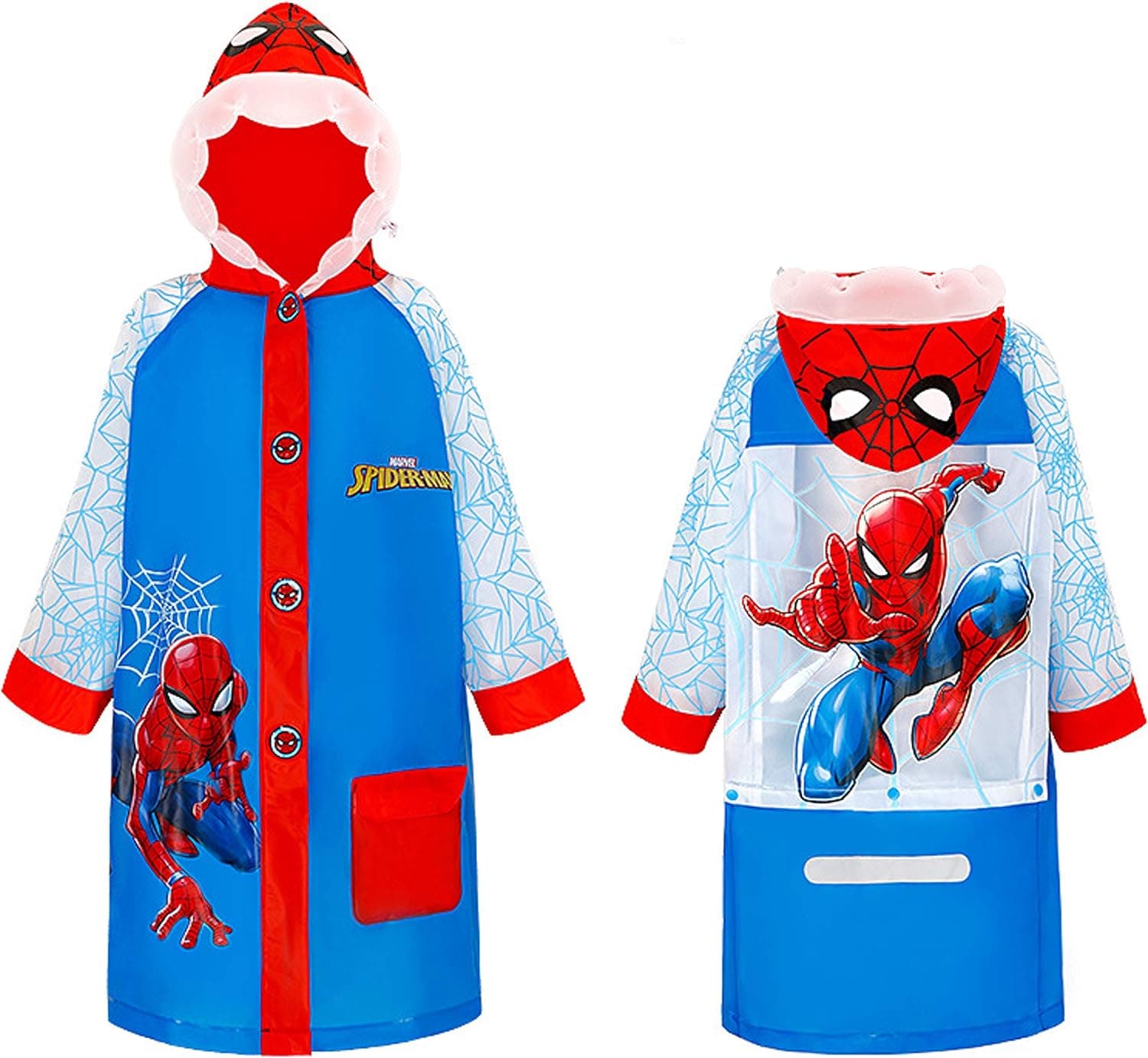 Everyday Delights Hooded Raincoat Rain Jacket Poncho Outwear for Boys Toddlers Kids Children