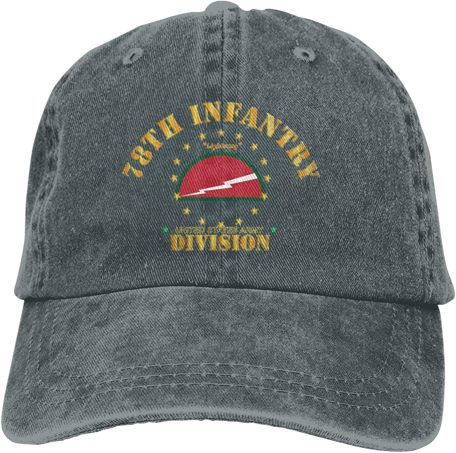 78th Infantry Division Hat Cap Baseball Hats Dad Adjustable Cowboy Unisex Denim Trucker Adult Vintage Cotton Men Women Washable Retro Caps Men's Women's Outdoor Sports Washed