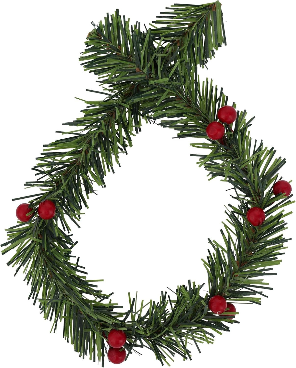 Haute Decor GarlandTies™, 20 Pack 14 inches (Noble Pine with Berries) - Garland Twist Ties with Red Berries for Hanging Garland, Lights, Decorations