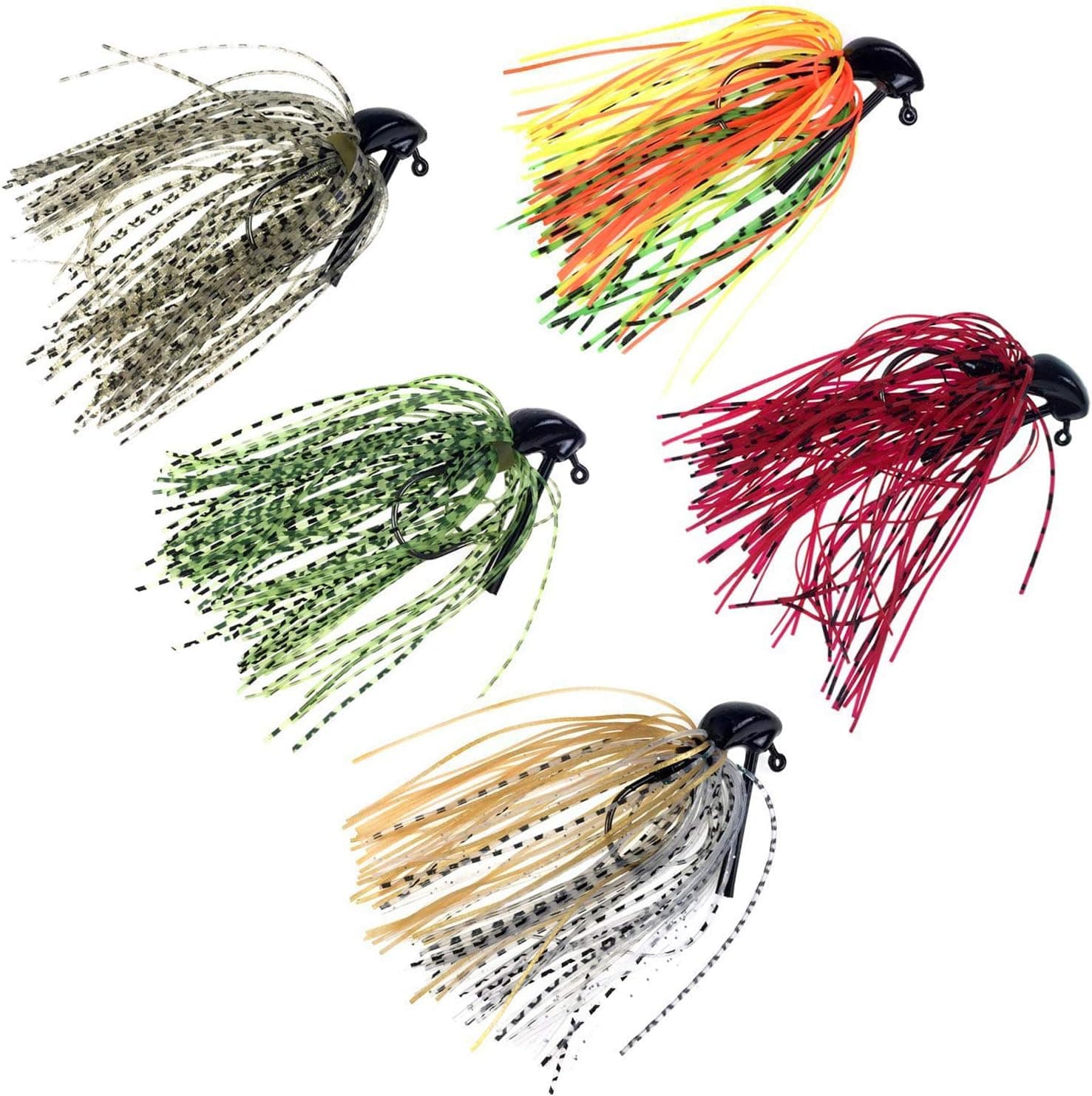 thkfish Fishing Lures Fishing Jigs Swim Jigs Fishing Jigs Bass Mix Color Metal Lead Fishing Jigs Kit 1/2oz 10pcs