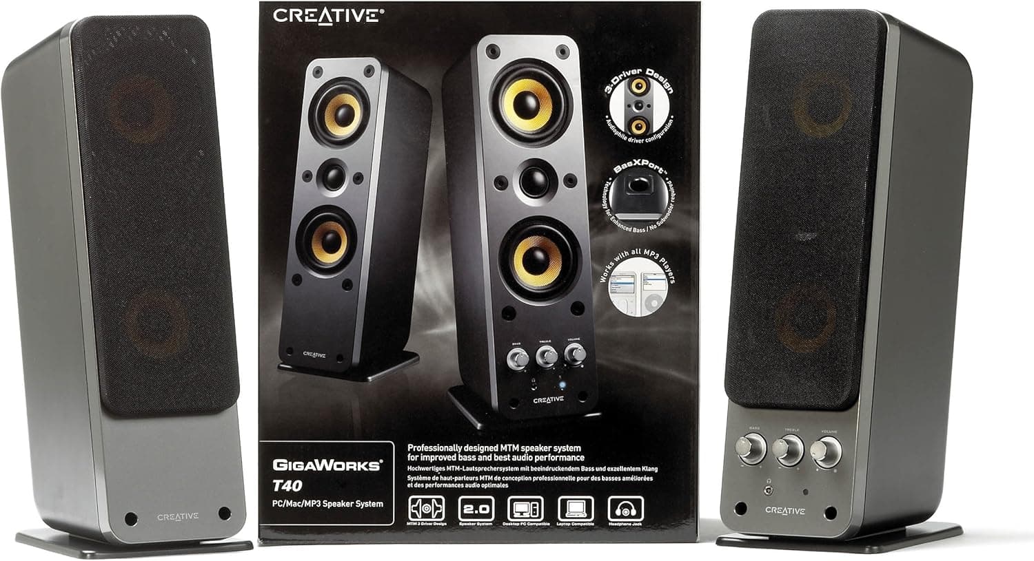 Creative Labs GigaWorks T40 Premium 2.0 Multimedia Speaker System with BasXPort Technology