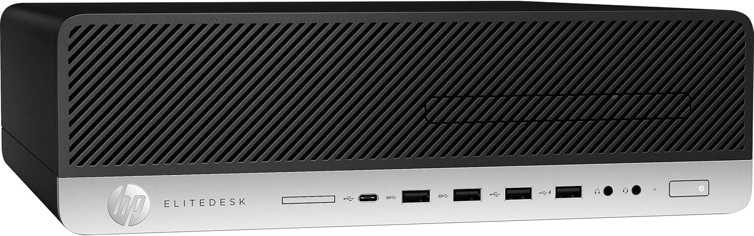 HP EliteDesk 800 G4 SFF 8GB 500GB Intel Core i5-8500 X6 3GHz Win10, Black (Renewed)