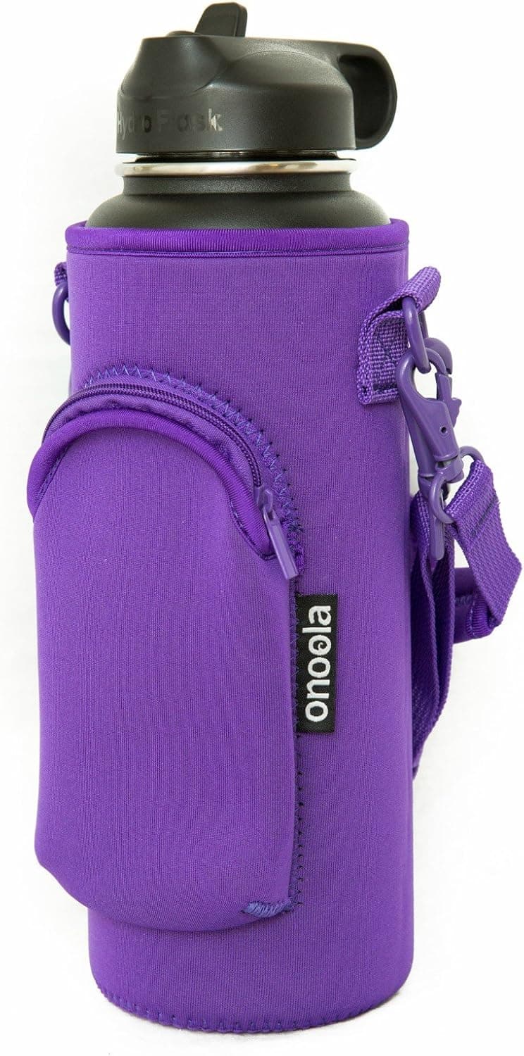 Onoola 40oz Pocket Carrier for Hydro Flask Type Bottles with Adjustable Straps (Neoprene Sleeve/Pouch)