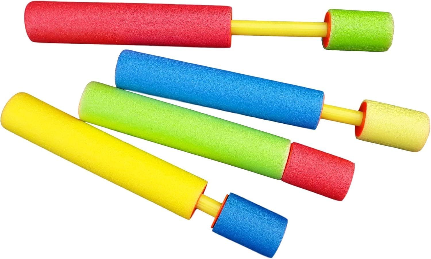 Dream Market Now -Super Compact and Small-Foam Water Gun-Blaster-Shooter-High Performance-4-Pack-Pool, Beach and Birthday Parties (10 in x 1.5 in Dia)