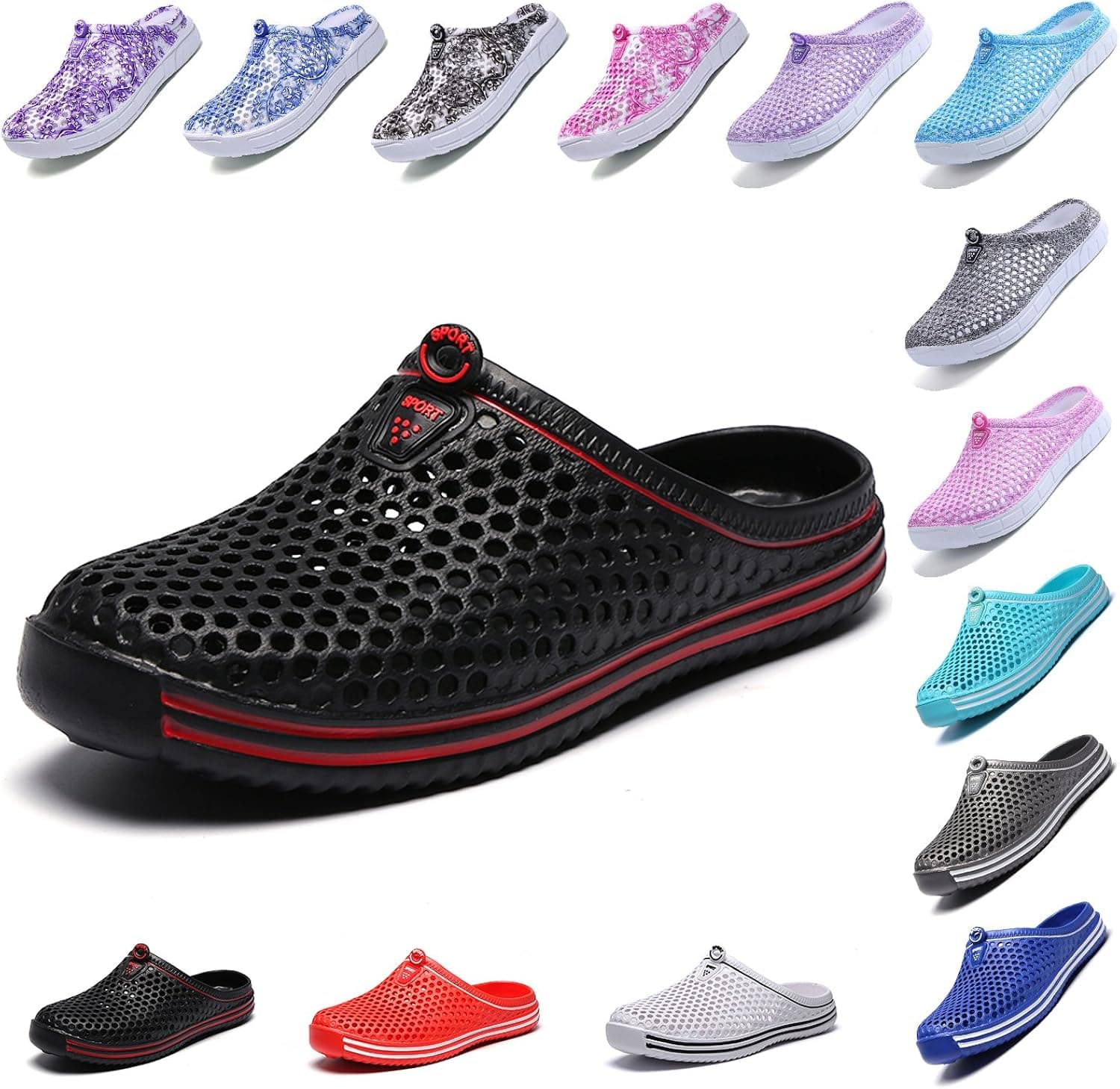 LIGHFOOT Garden Clog Shoes Beach Footwear Water bash Womens Summer Slippers Mesh Sandals Walking Slippers Quick Drying Outdoor Water Mens Womens Shoes