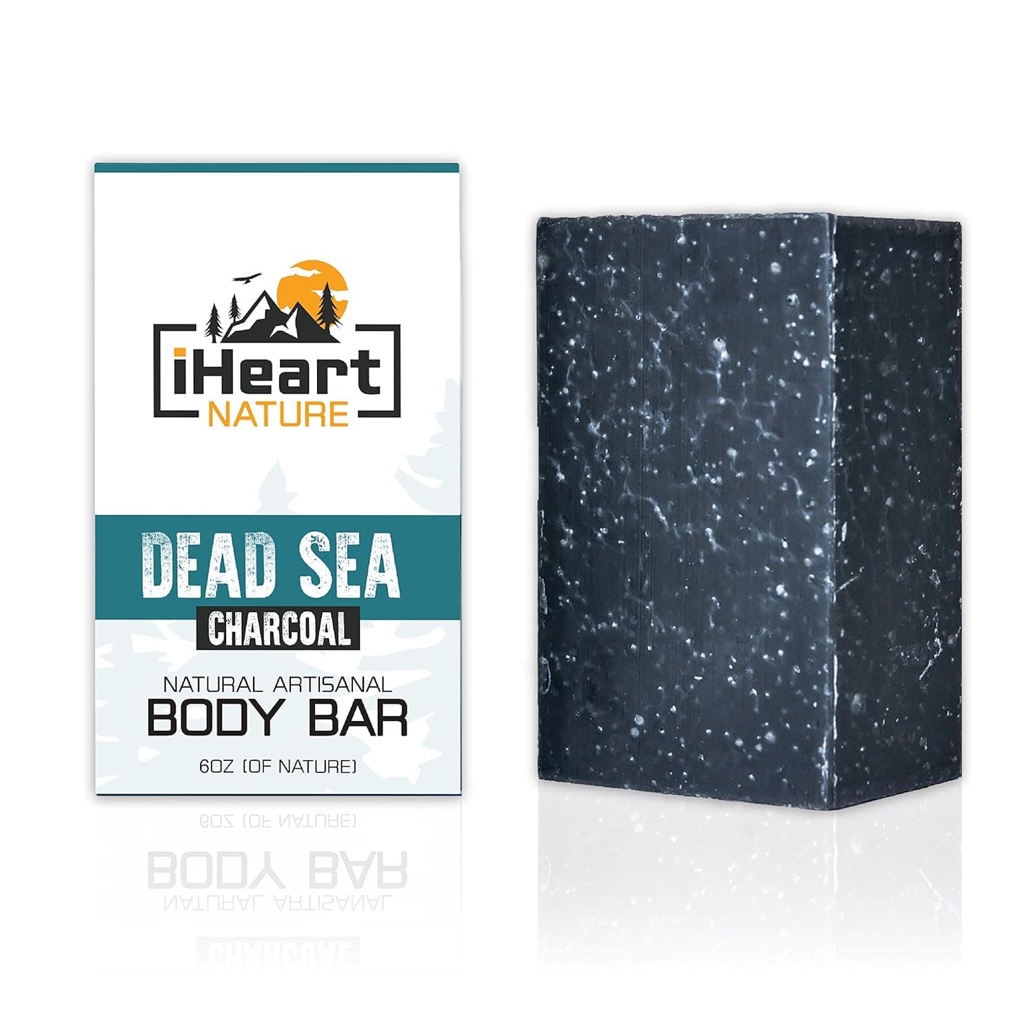 Activated Charcoal Soap Bar (Large 6 Ounce) Made in USA (Dead Sea Mineral Detoxifying Rejuvenating) Artisanal Vegan Natural Handmade Aromatherapy Soap