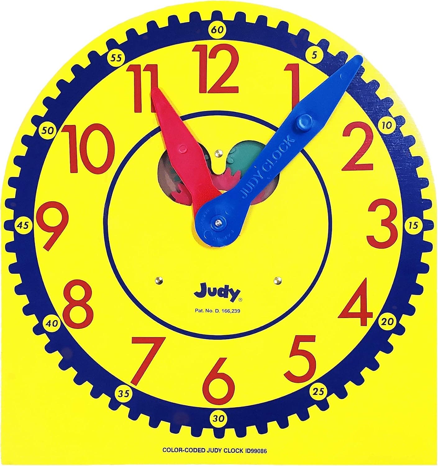 Carson Dellosa 13" x 12" Judy Clock Telling Time Teaching Clock, Educational Clock for Teaching Time, Toy Clock Manipulative for Telling Time for Kids in Kindergarten, 1st Grade, and Up
