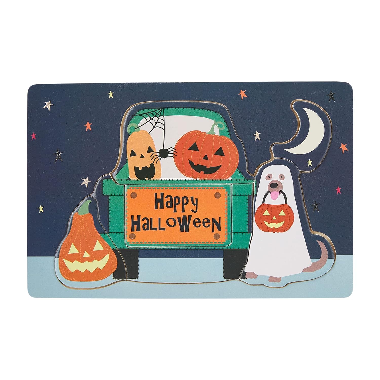 Mud Pie Wood Puzzle, Happy Halloween