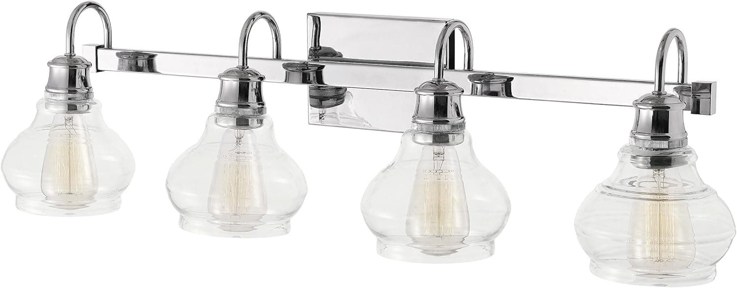 Kichler 48108CH Schoolhouse 4-Light Bath Bar, Chrome