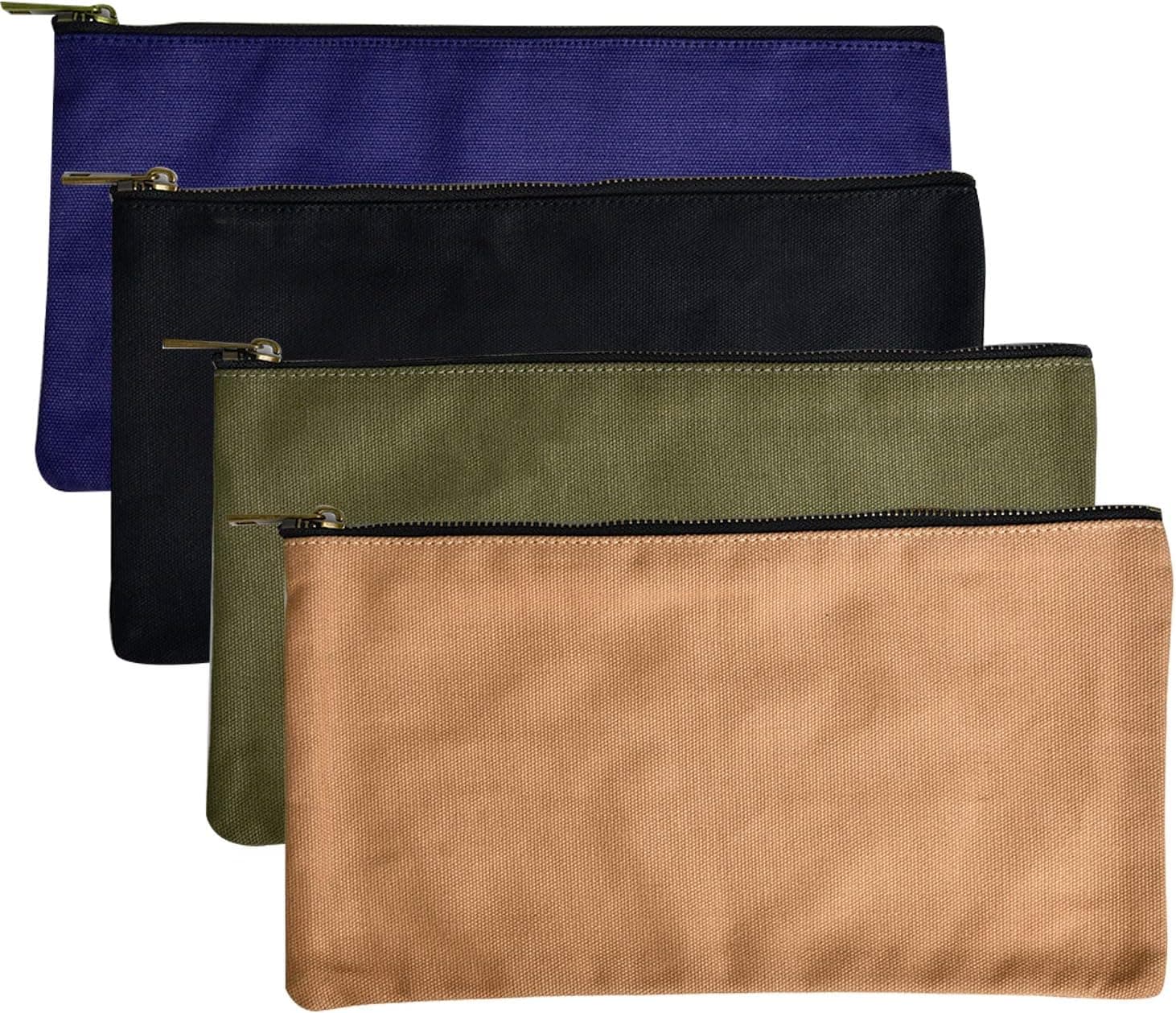Canvas Tool Bags , Supkiir 4 Pack Zipper Pouch Multi-Purpose Storage Organizer