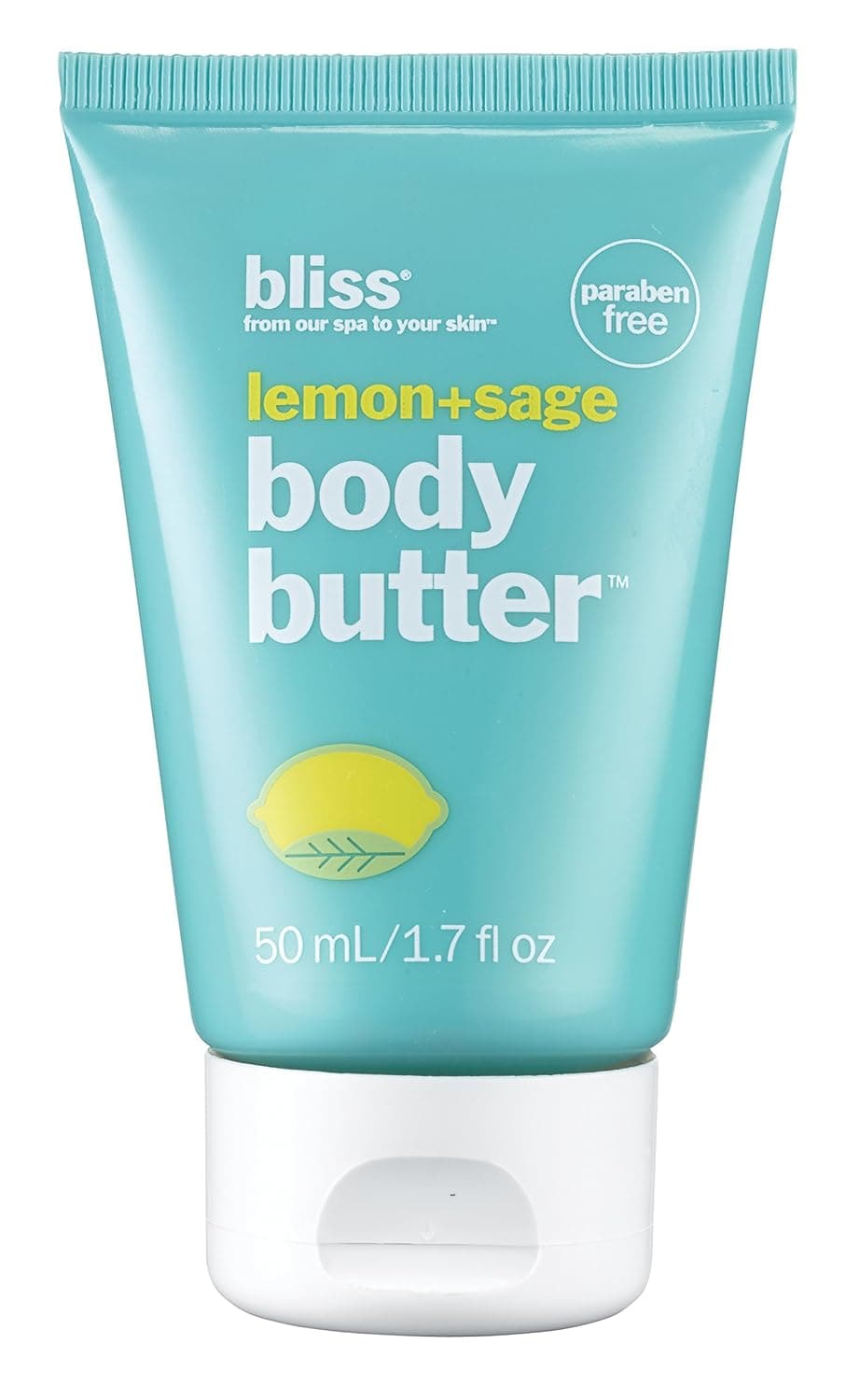 bliss Body Butter | Lemon + Sage | Paraben Free Maximum Moisture Cream | Body Lotion For Dry Skin | Instant Long-Lasting Moisturizer for Women & Men | Mini Travel Size | 1.7 oz.