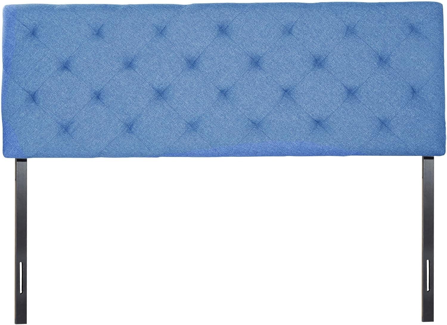 CO-Z Queen Size Upholstered Head Board Fabric Diamond Pattern with 4 Adjustable Positions (Queen, Turquoise)