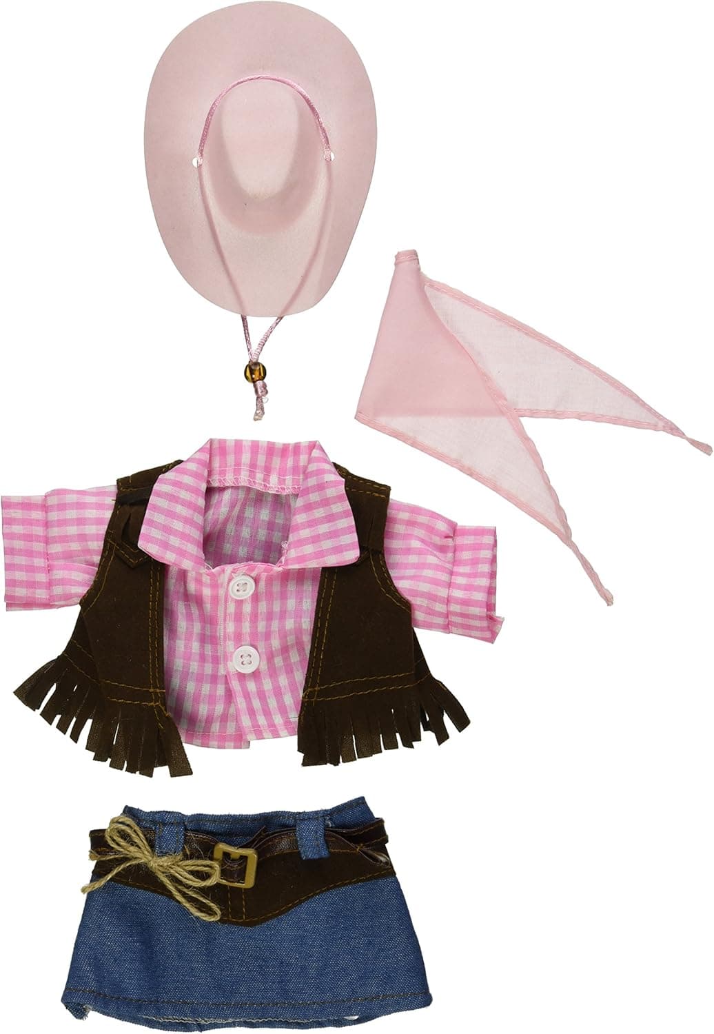 Cowgirl with Pink Hat and Scarf Fits Most 8"-10" Stuffed Animals