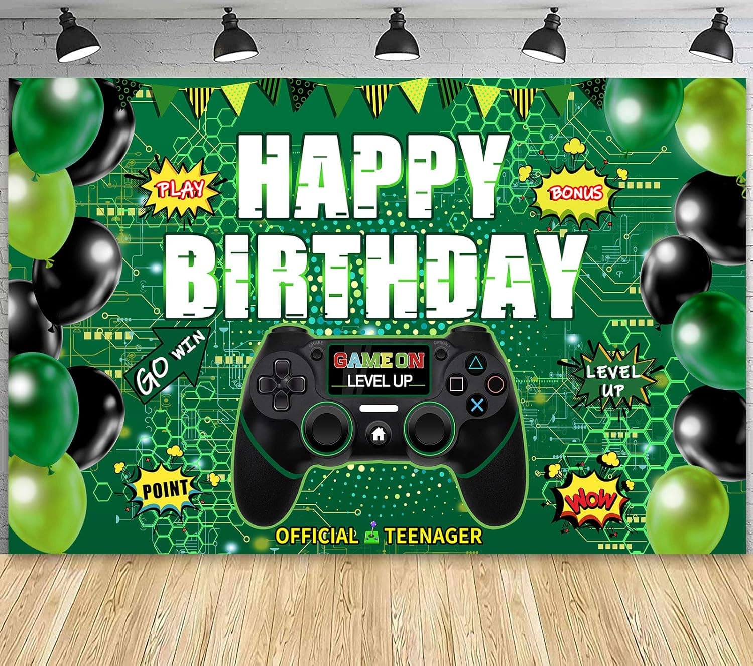 Video Game Party Supplies Happy Birthday Gaming Banner Game on Birthday Party Backdrop, Welcome Sign Pixelated Video Game Backdrop Games Sign for Video Game Wall Decoration Photo Props Tablecloth(70.8 x 43.3 inch)