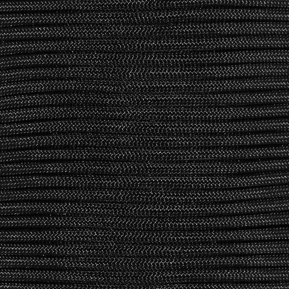 PARACORD PLANET 550lb 7-Strand Parachute Cord - Available in 10, 25, 50, 100, 250, 1,000 Foot Selections in Solid Colors (Black, 25 Feet)