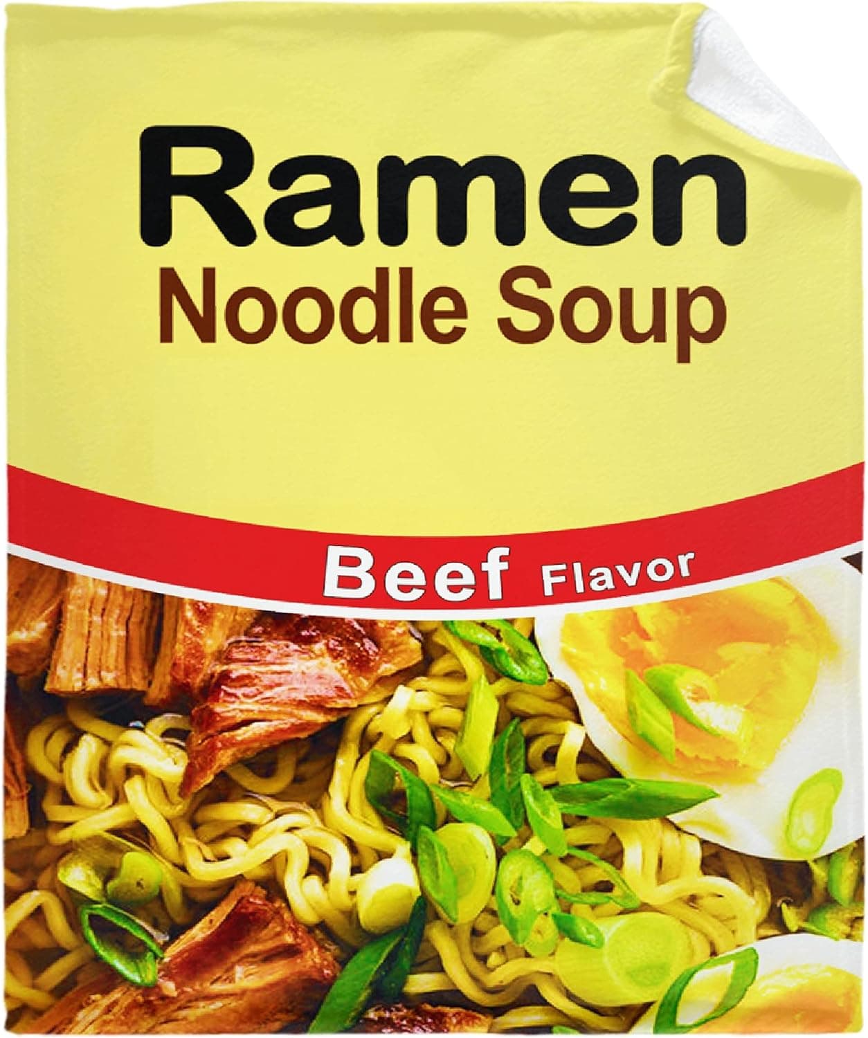 Ultra Soft Flannel Fleece Throw Blanket Ramen Noodle Soup Beef Flavor All Season Warm and Cozy Quilt Blanket for Bed Sofa Couch 60"X50"for Teens