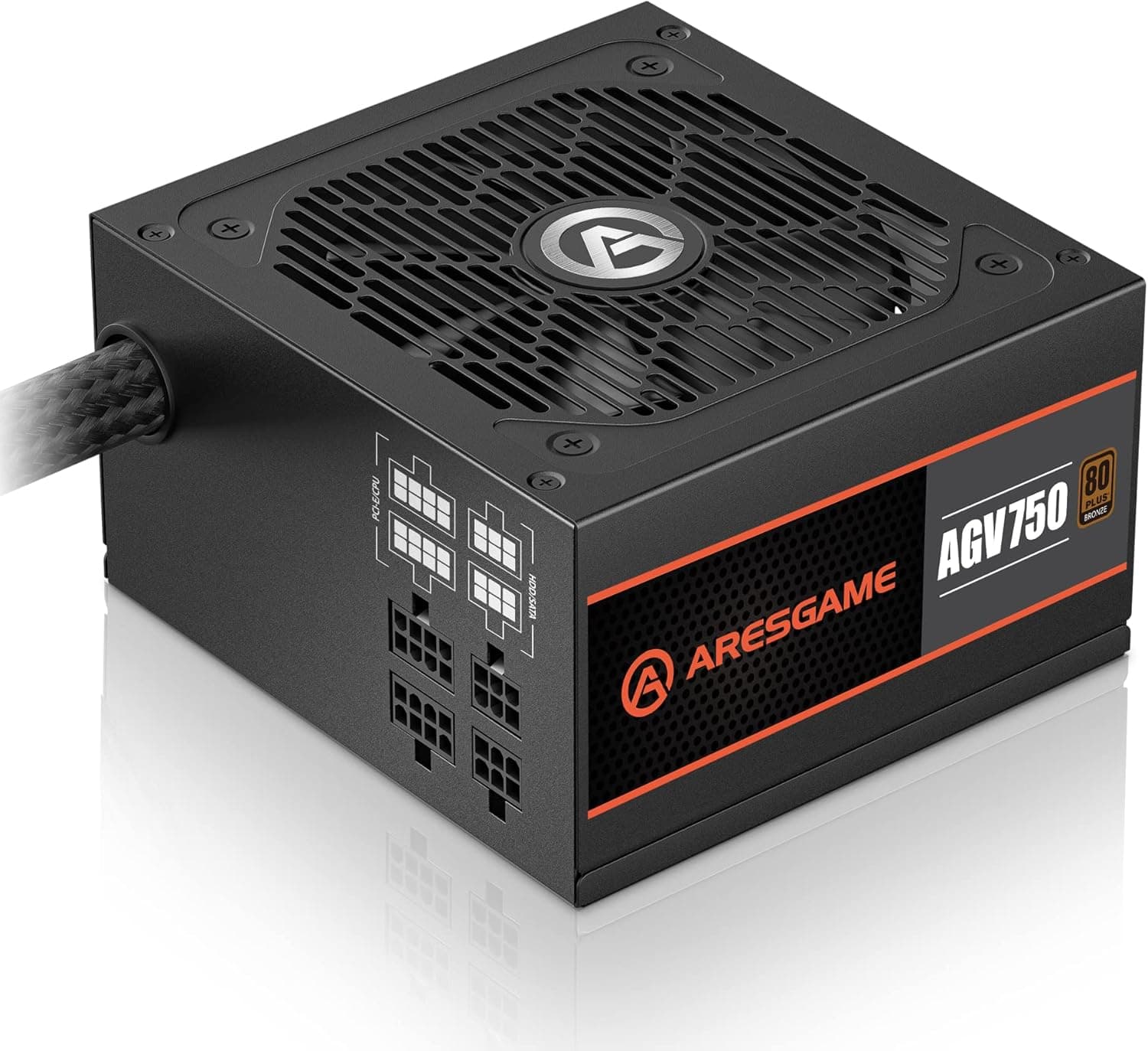 ARESGAME AGV Series 750W Power Supply, 80 Plus Bronze Certified, Semi Modular Power Supply, 5 Year Warranty
