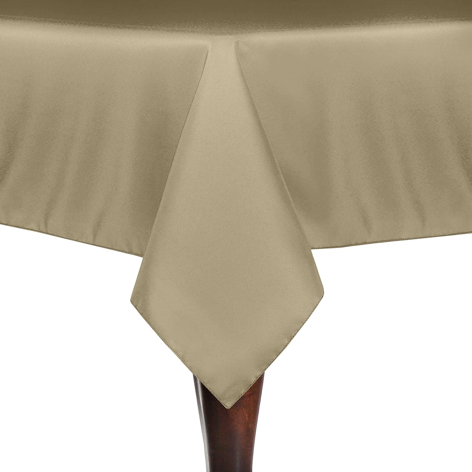 Ultimate Textile -2 Pack- 60 x 144-Inch Rectangular Polyester Linen Tablecloth, Camel Light Brown