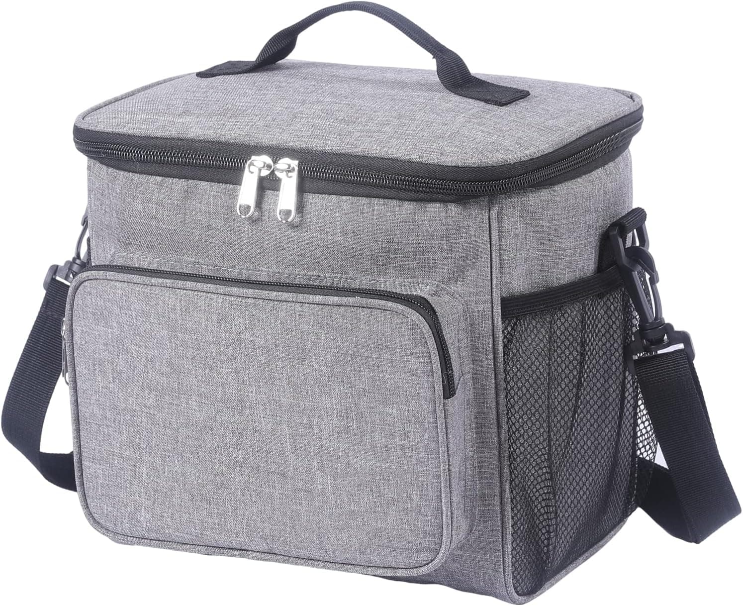 Lunch Bag for Women Men, Reusable Insulated Lunch Box for Office Work Picnic Beach, Soft Cooler Tote Bag with Adjustable Shoulder Strap for Women Men