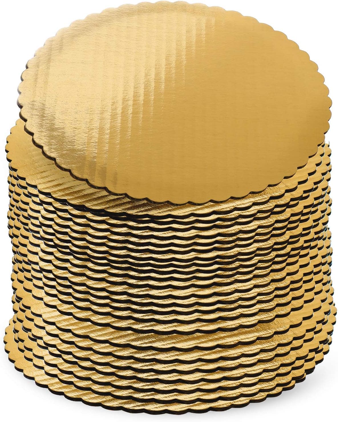 StarMar 12 Inch Gold Cake Boards Rounds, [48 Pack] Cake Base, 12-In Circle Cardboard, Disposable 10 in Round Cake Boards Perfect for Cake Decorating,