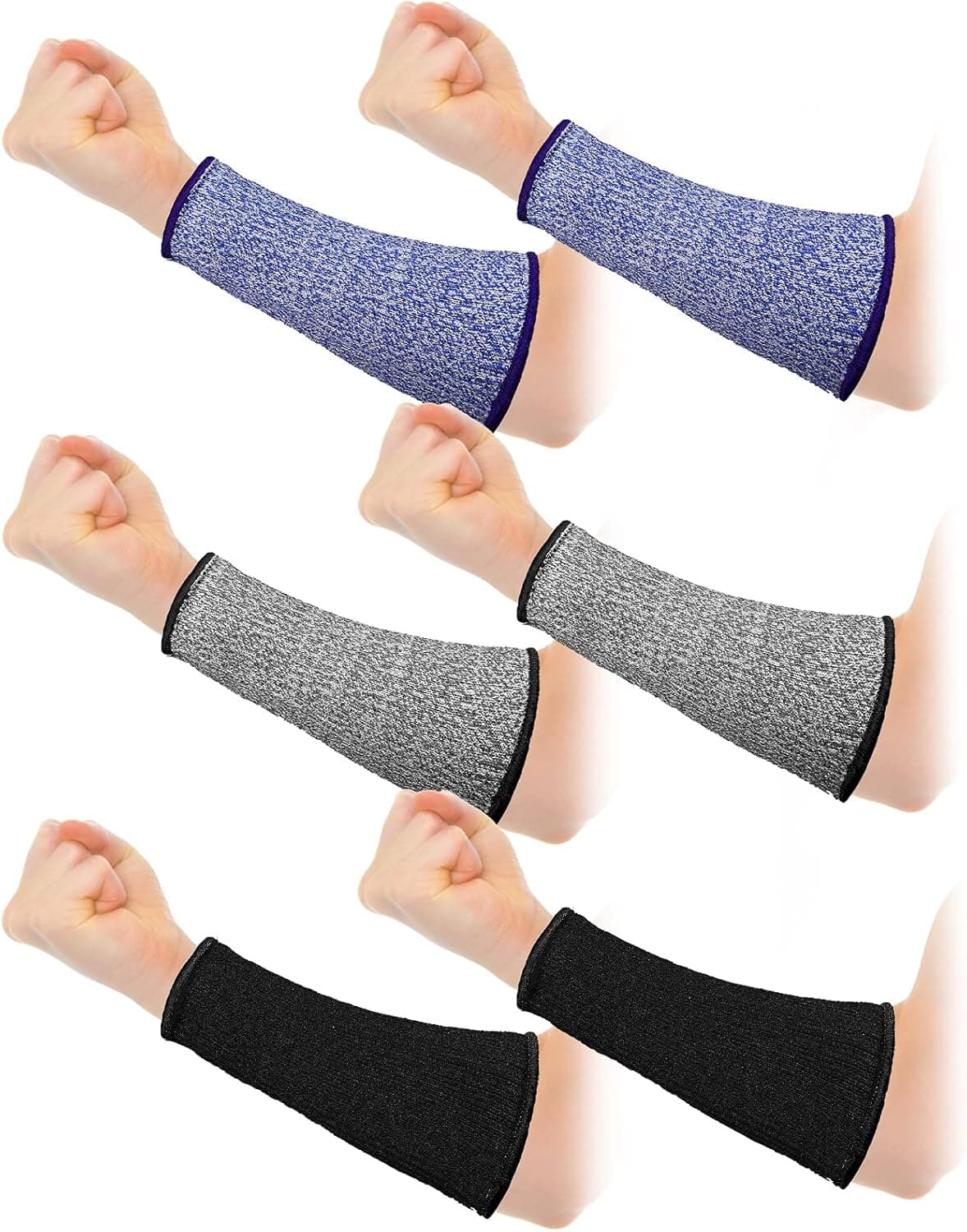 3 Pairs Arm Protectors for Thin Skin and Bruising Cut Resistant Forearm Sleeve Level 5 Arm Burn Protection Sleeve