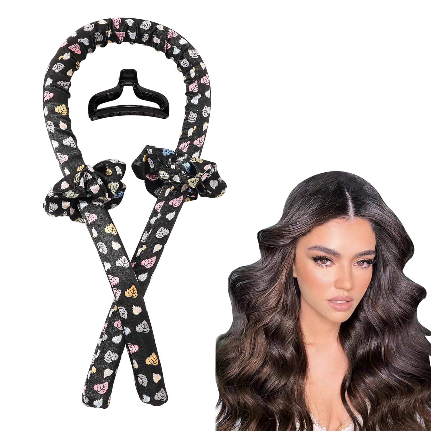 Heatless Hair Curler Curling Rod Headband Overnight for Long Hair Curls Waves Satin Jumbo Large Big No Heat Hair Roller for Women