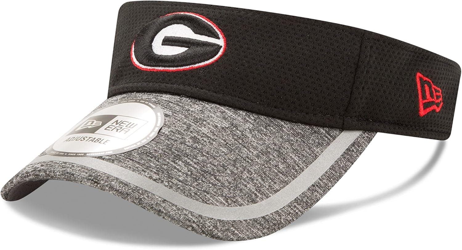 New Era NCAA Georgia Bulldogs Adult NE16 Training Visor, One Size, Black