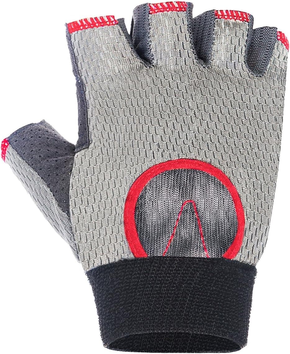 Fit X Women Workout Fingerless Gloves | Breathable & Comfy 3D Fabric For Firm Grip | Secure Fit Adjustable Wrist Band | For Gym, Weight Lifting, CrossFit Training, Cycling, Driving, Push Ups & More