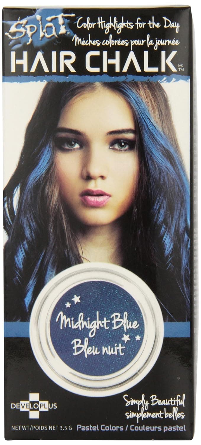Splat Hair Chalk Instant Vibrant Color Midnight Blue