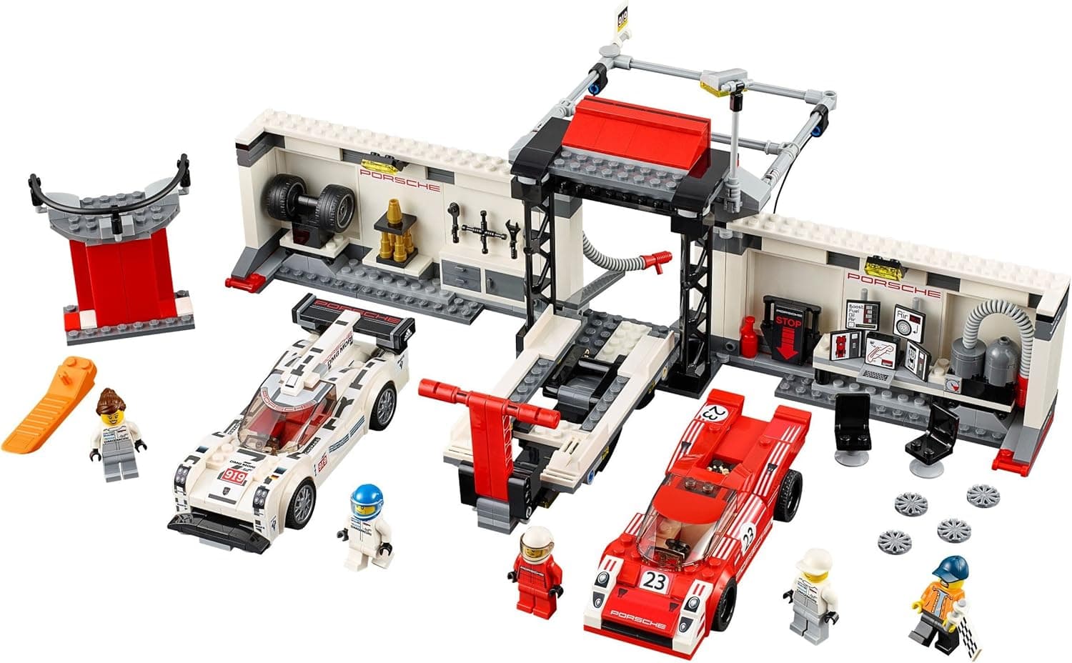 Lego Speed Champions Porsche 919 Hybrid and 917K Pit Lane 75876