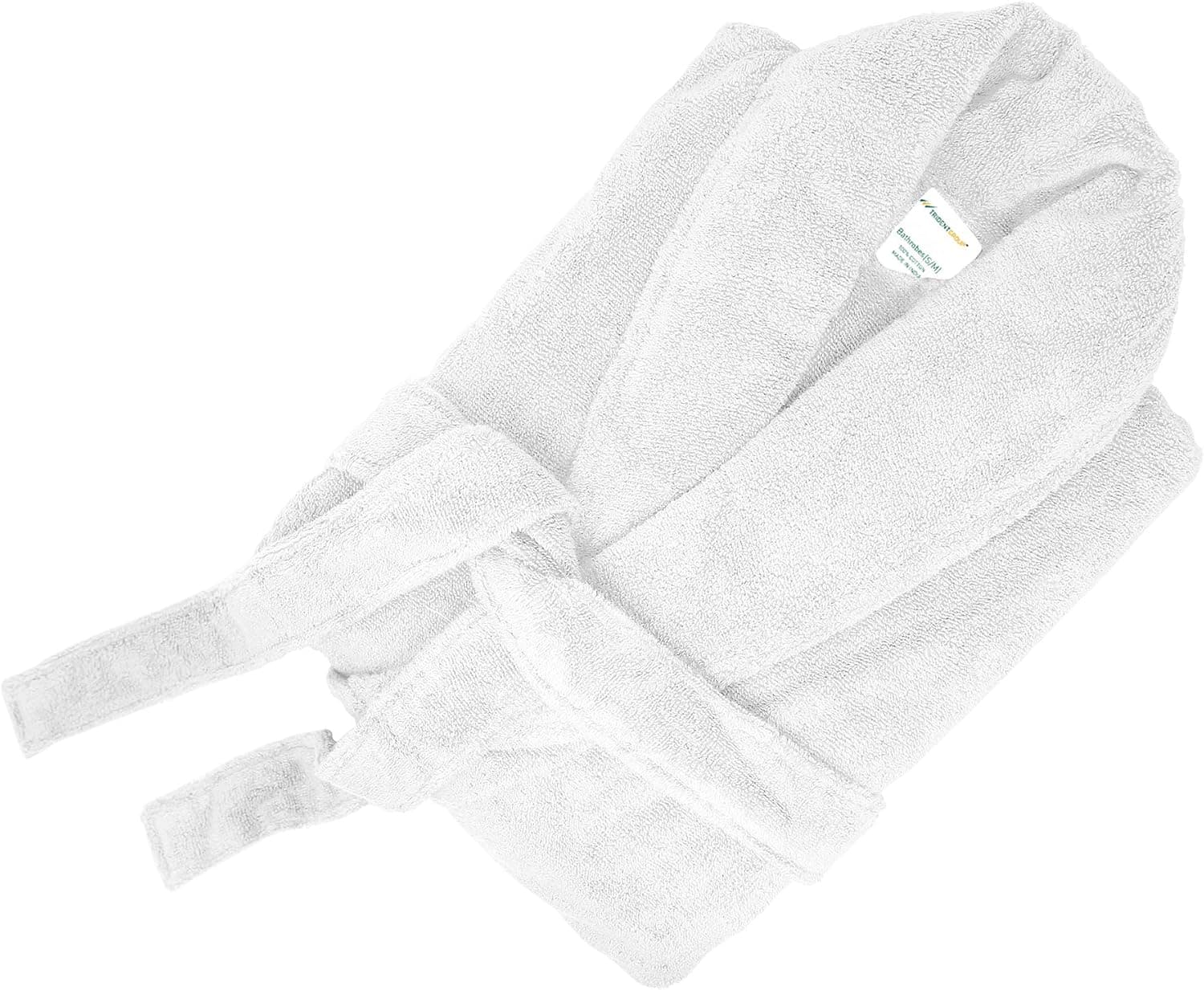 TRIDENT 100% Cotton Terry Unisex Long Bathrobe,Luxurious Spa like Comfort, Perfect for Gym, Shower, Spa, Hotel Robe