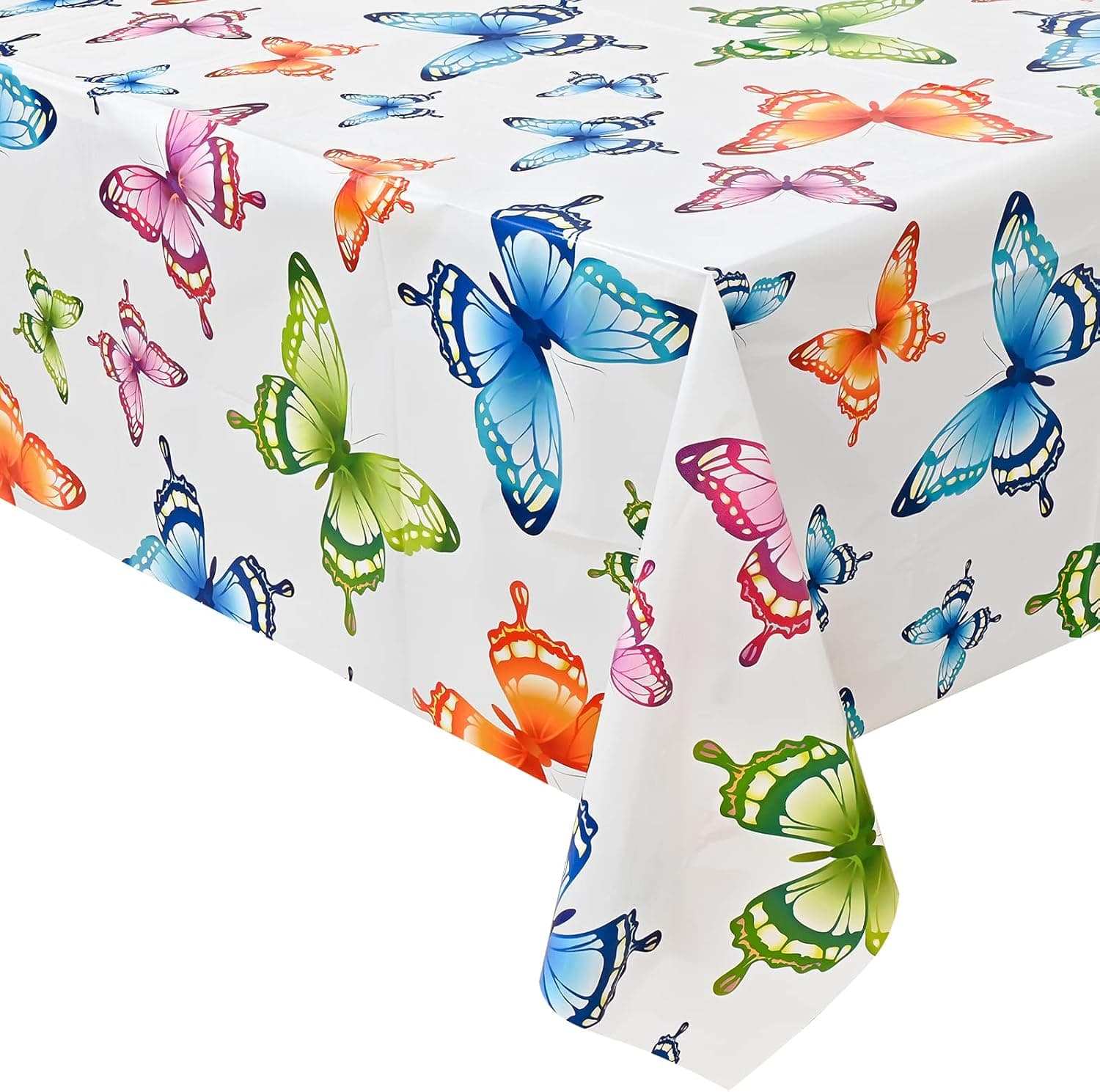 Lecferrarc 2 Pcs Butterfly Tablecloth Flying Butterfly Plastic Table Cover 87 x 51 Inches Butterfly Party Table Covers for Butterfly Theme Birthday Party Decorations