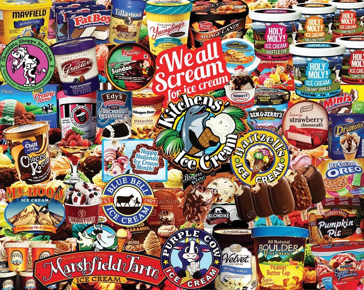 White Mountain Puzzles We All Scream for Ice Cream - 1000 Piece Jigsaw Puzzle