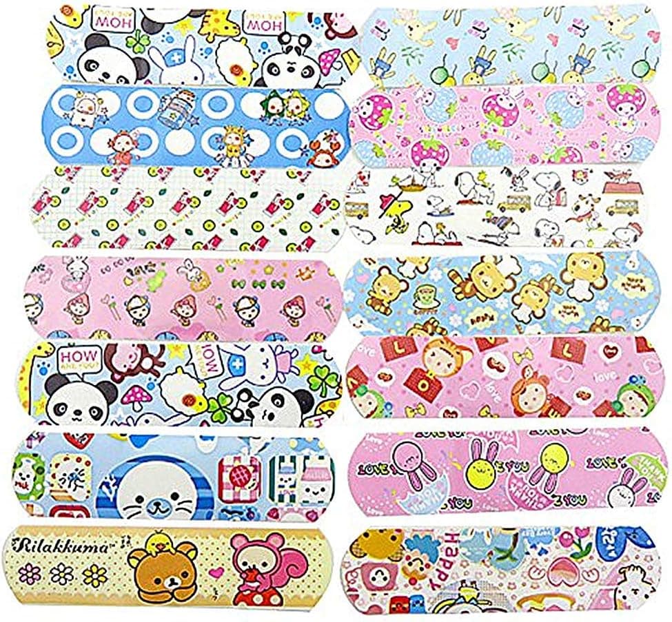 Urmydear Kids Bandaids -Toys for Children Pretend Doctor Nurse 100 Count Cute Cartoon Brilliant Bandages