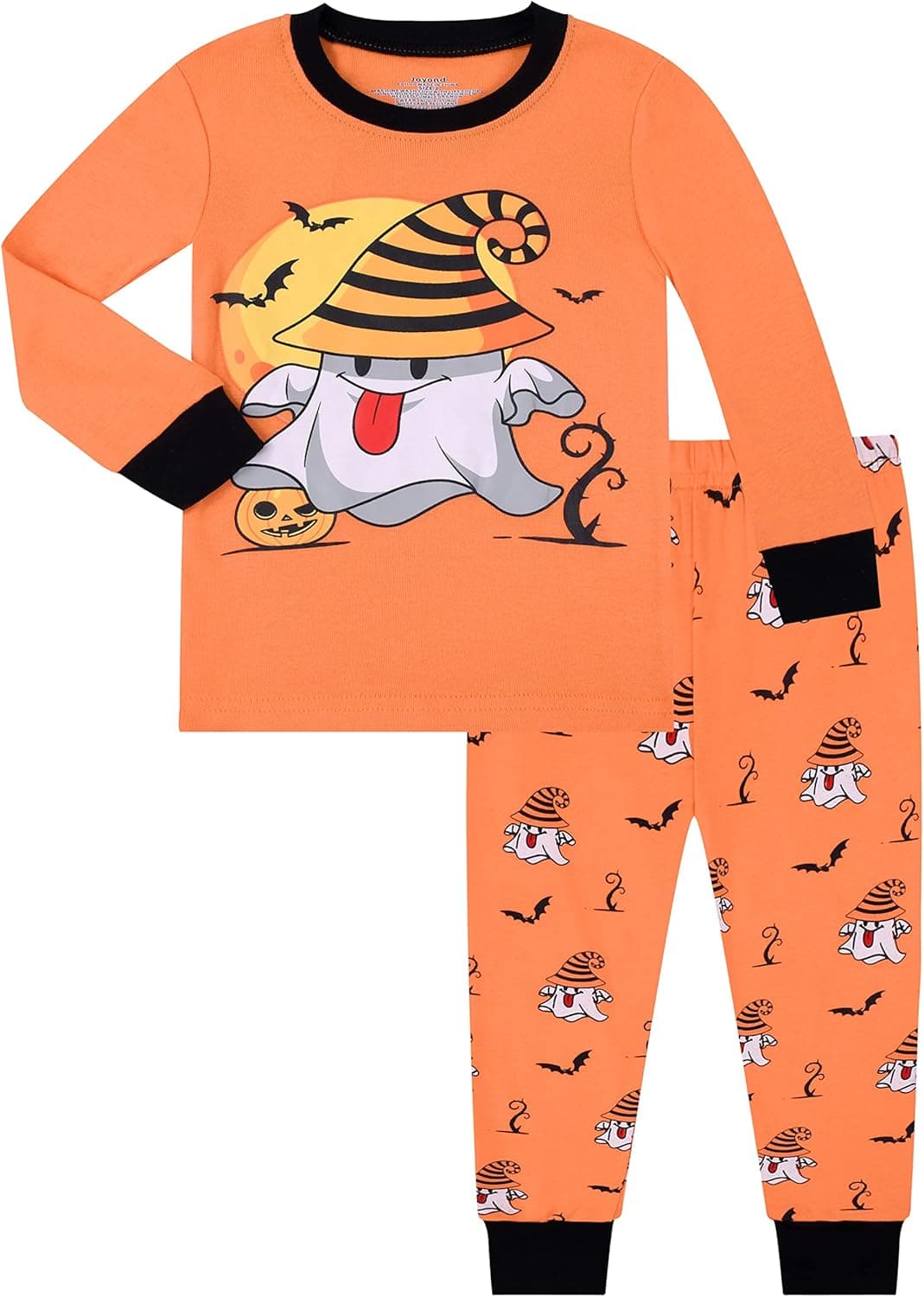 Joyond Halloween Pajamas for Boys Girls, Cotton Toddler Kids Pjs Long Sleeve Sleepwear Size 2T-14Years