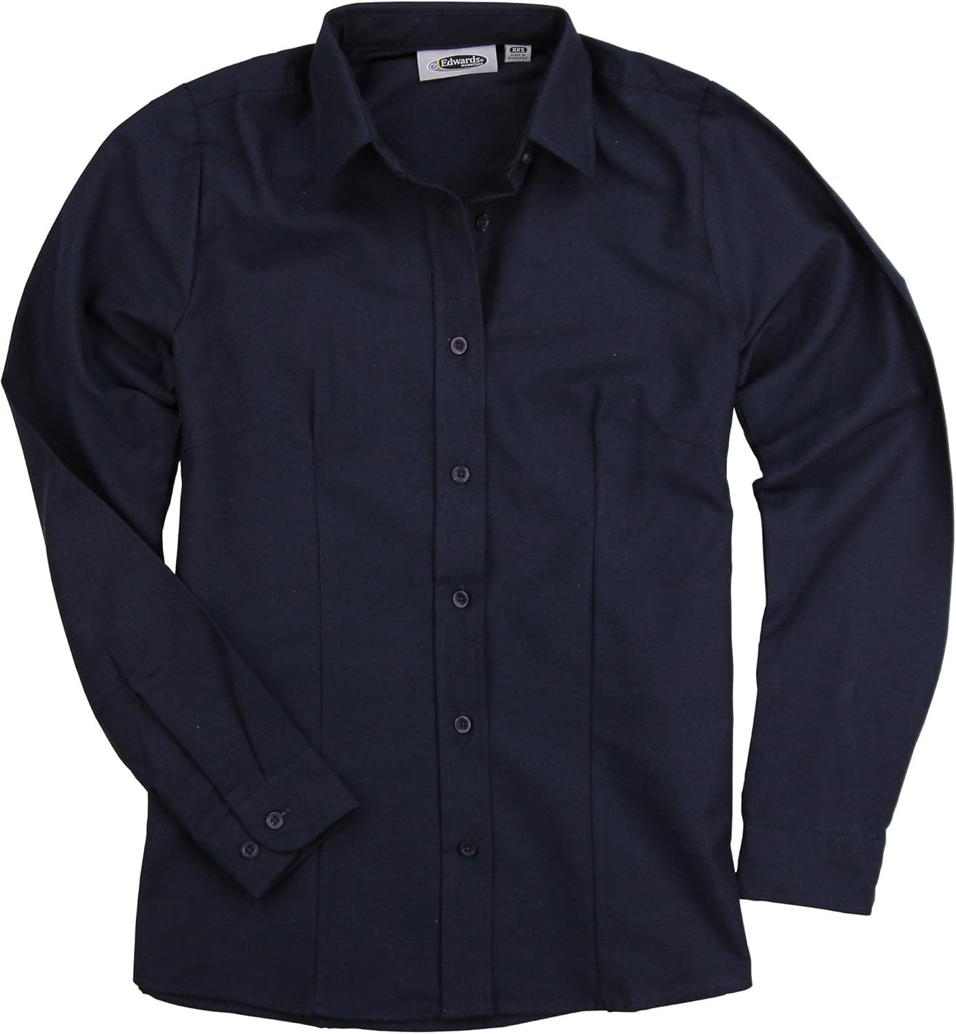 Womens Basic Long Sleeve Button Down Oxford Work Shirt Blouse