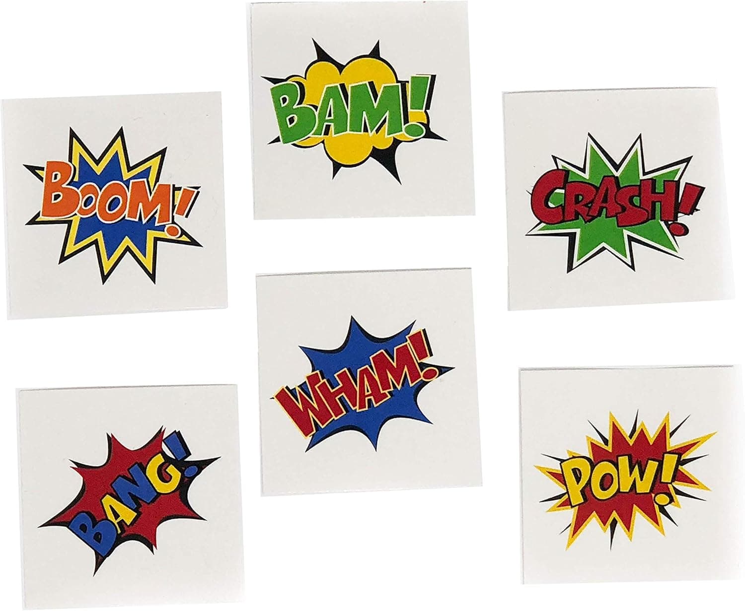144 Piece Superhero 2" Tattoos Party Supplies - Superhero Party Favors