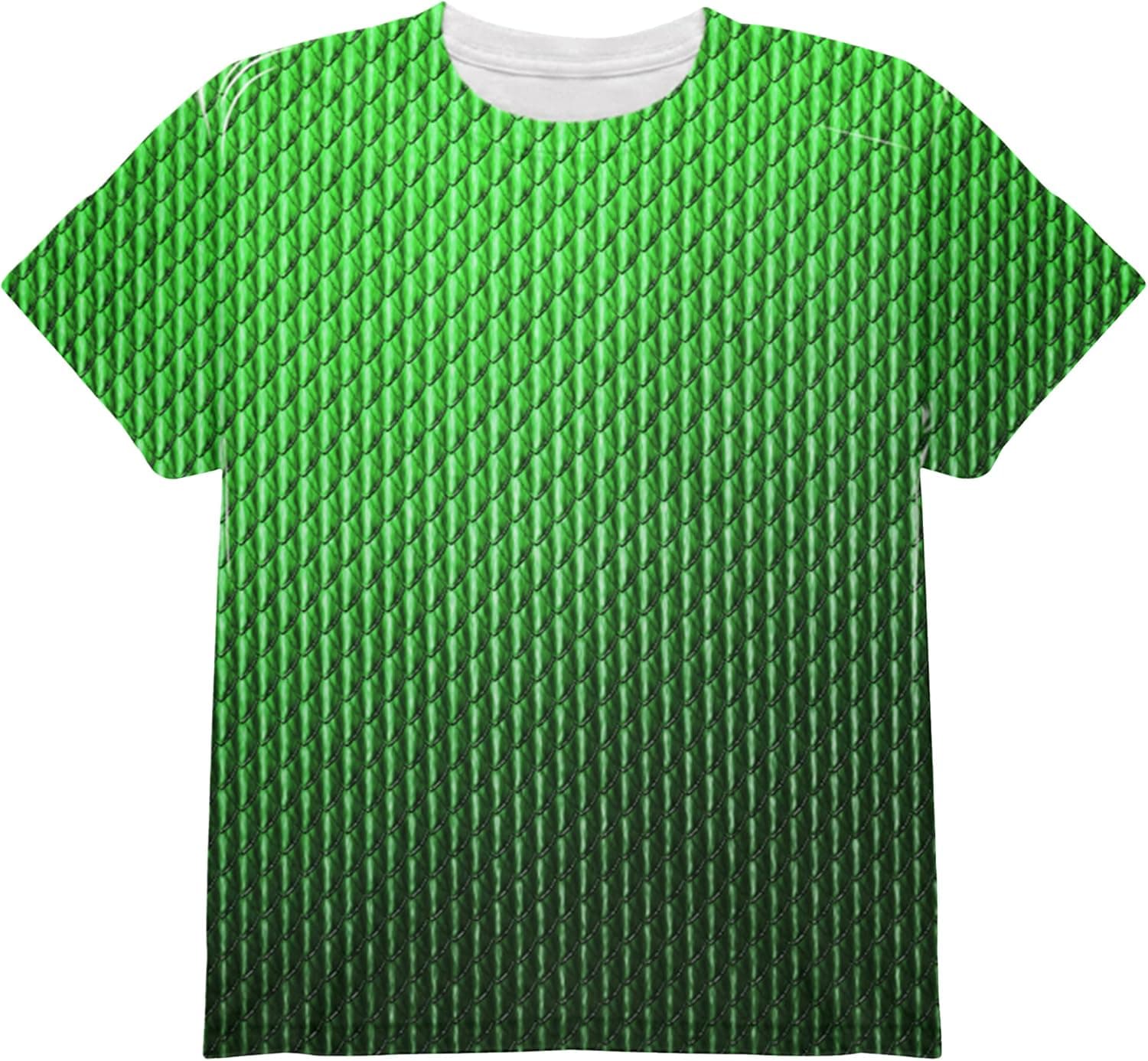 Halloween Green Earth Dragon Scales Costume All Over Youth T Shirt