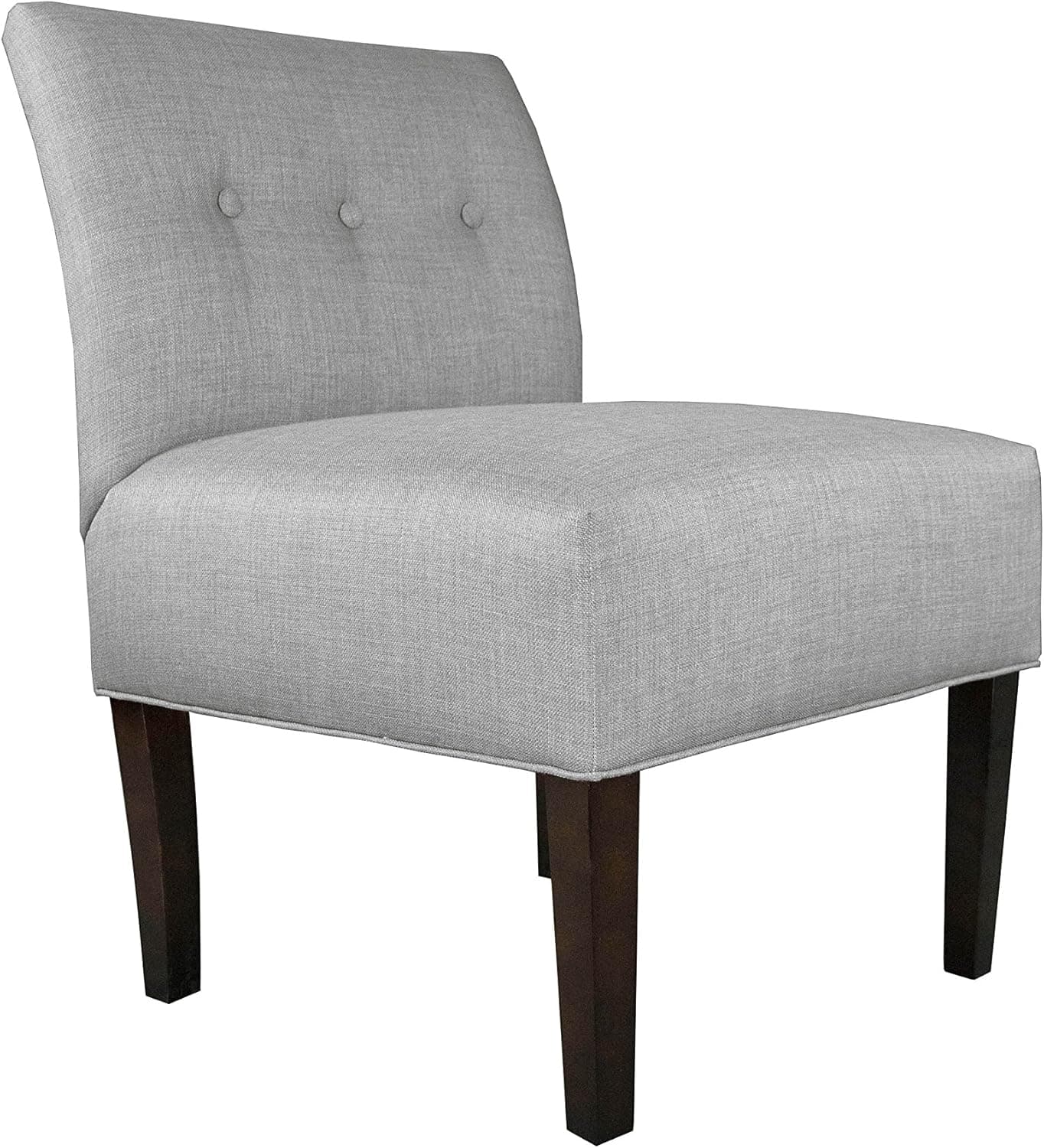MJL Furniture Designs Samantha Collection Fabric Upholstered Button Tufted Living Room Accent Guest Chair, HJM100 Series, Dark Gray