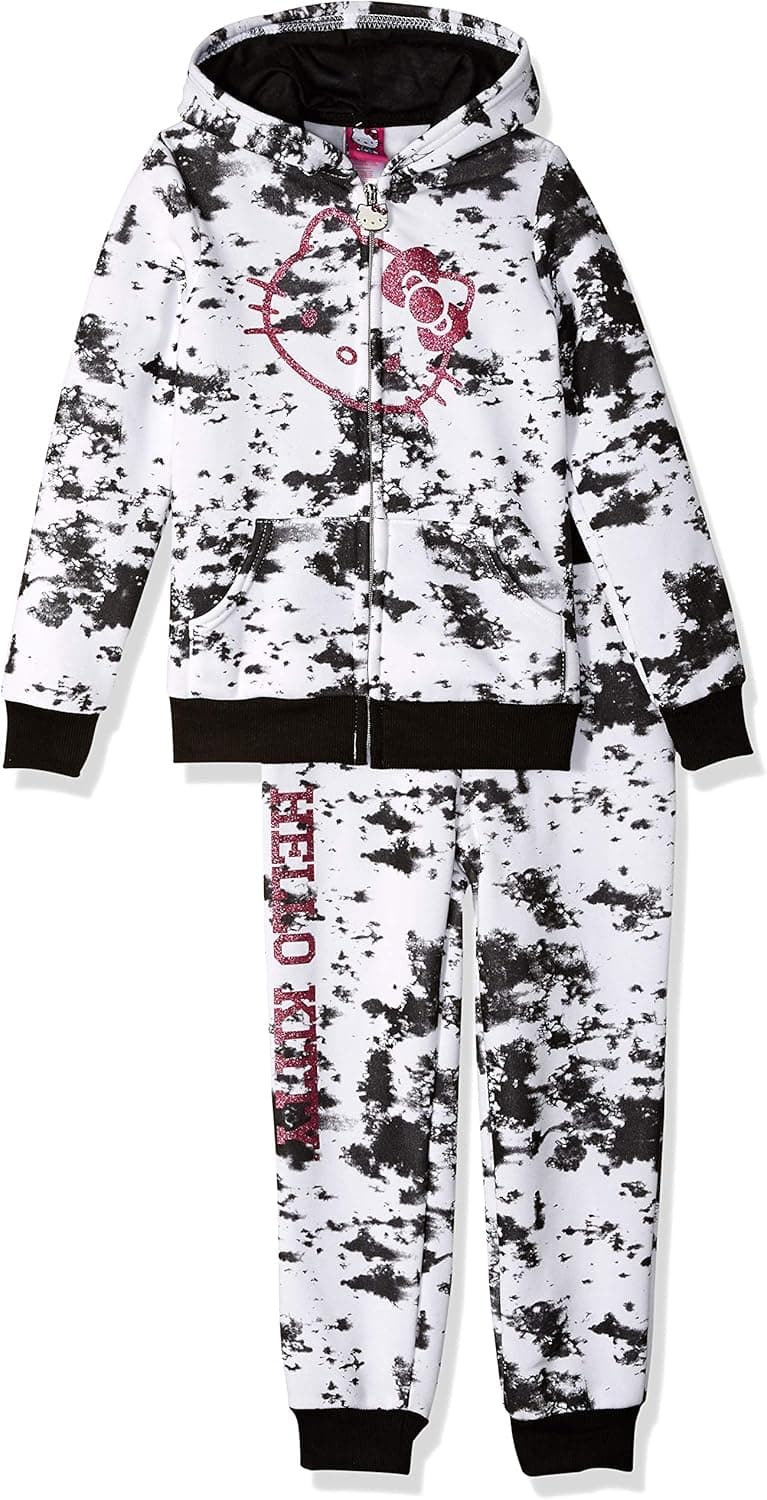 Hello Kitty Girls' 2 Piece Hooded Fleece Active Set