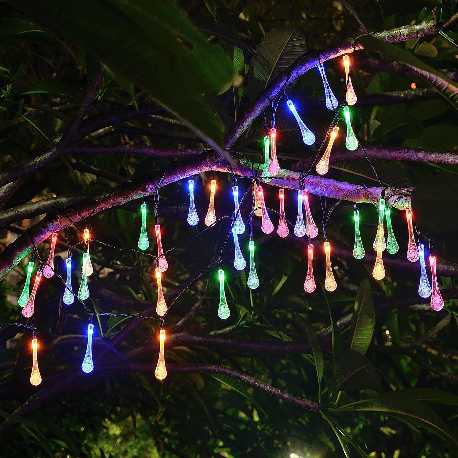 Dedeo Solar String Lights, Solar Light Outdoor (20FT 40 LED Multicolor), Christma Light for Decoration Outdoor Gardens Homes Wedding Holiday Party 8-in-1 Mode-Multicolor
