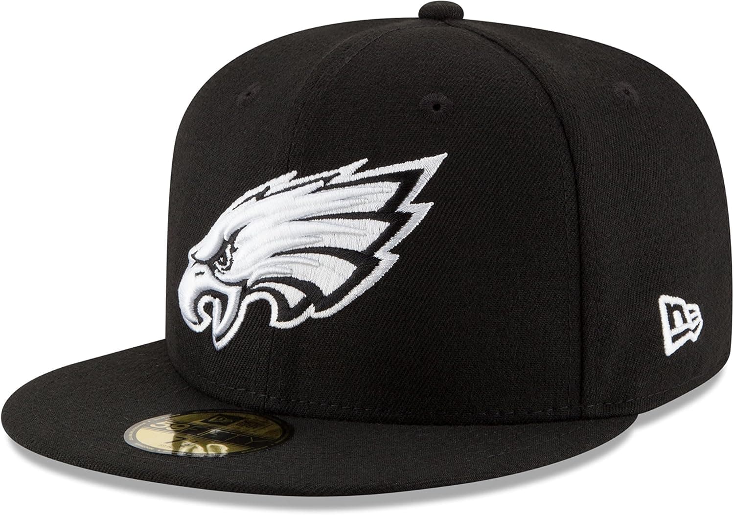 NFL Philadelphia Eagles Men's 59Fifty Fitted Cap, 7.375, Black