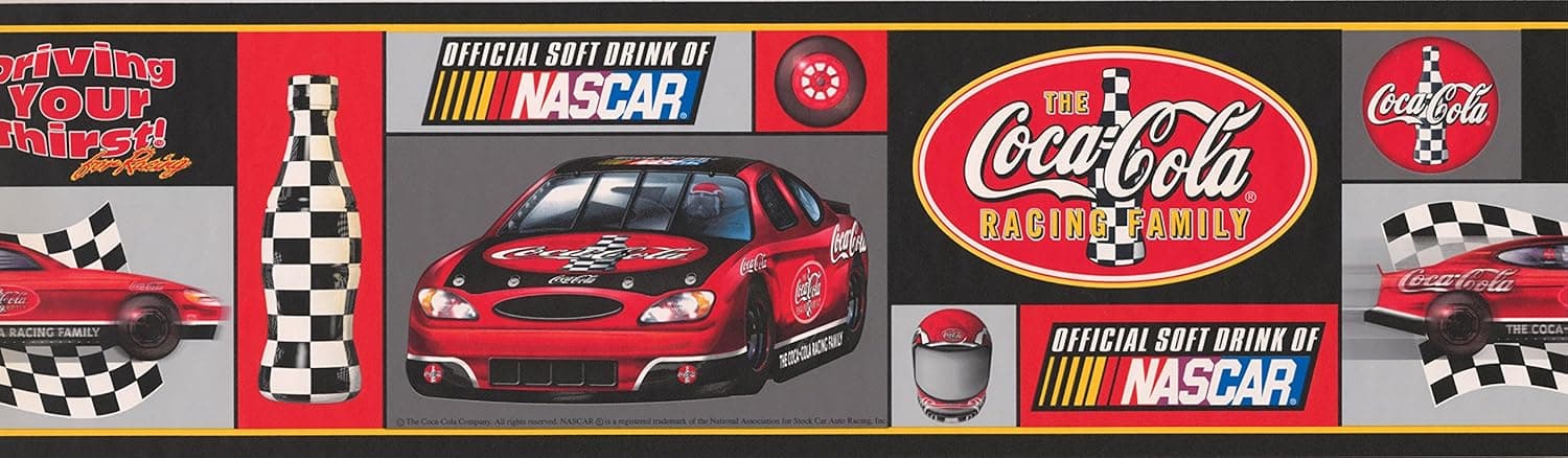 Coca-cola Nascar Wallpaper Border