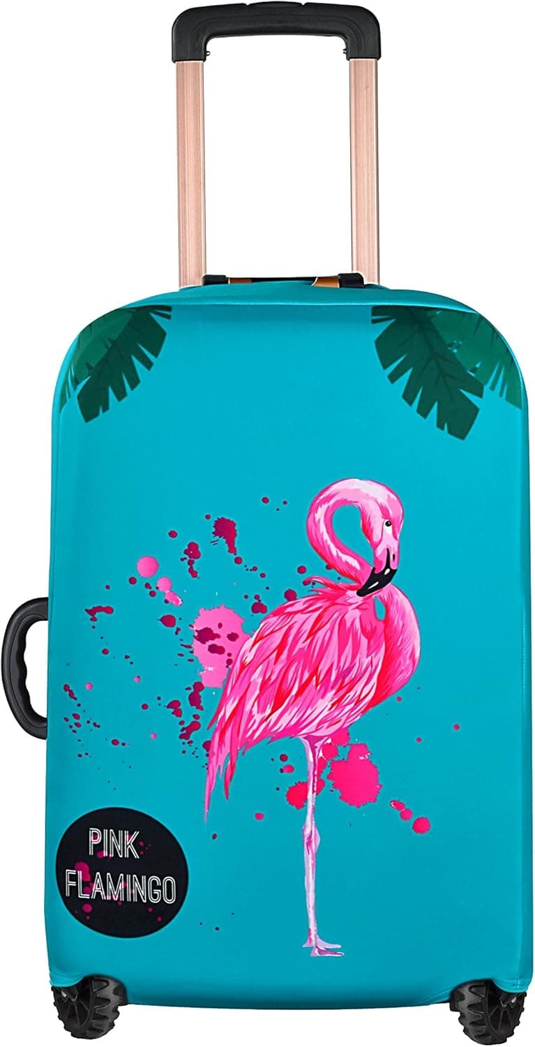 Luggage Cover Luggage Protector Travel Suitcase Protective Cover Suitcase Covers Luggage Waterproof Protective Covers Color Printed Flamingo Pattern Dustproof Stretchy Fit for 19"-32"