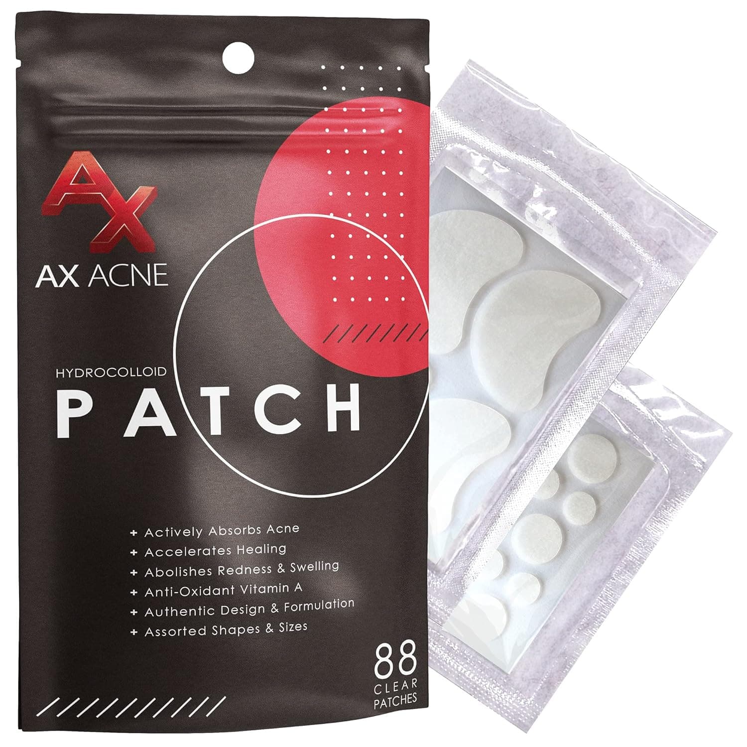 Ax Acne Hydrocolloid Pimple Patch Bandage 88 Variety Pack Skincare Pore Strips Clearing Spot Treatment…