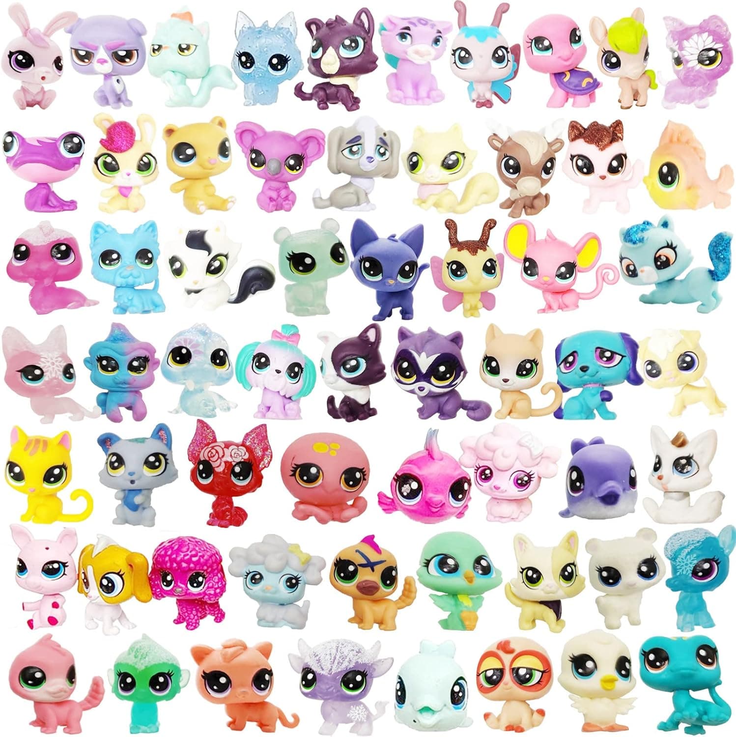 12 PCS LPS Toys Set,Random Pet Shop Kid Toys,Cute Pet Collector LPS Pack Doll,Cat Dog Animal Action Figures for Party Favors,Original Cartoon Collection LPS Toy for Christmas Birthday Easter Gift