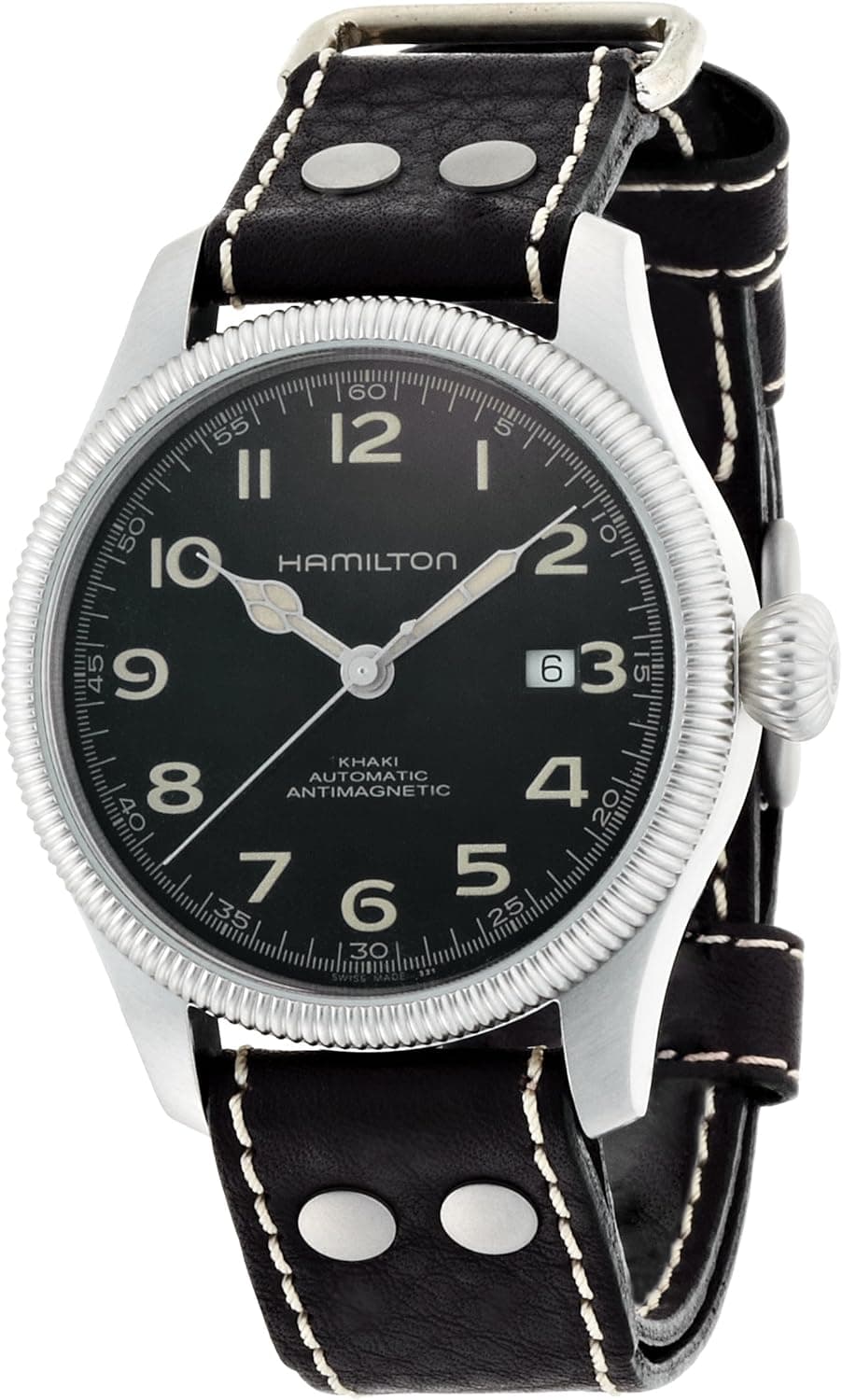 Hamilton Men's H60455533 Khaki Field Team Earth Black Dial Watch