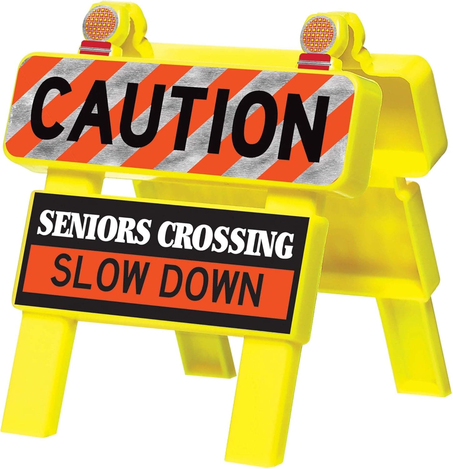 Amscan Mini "Old Zone" Barricade, Party Favor, 4 1/4" x 4 1/2", 1 Ct., Yellow