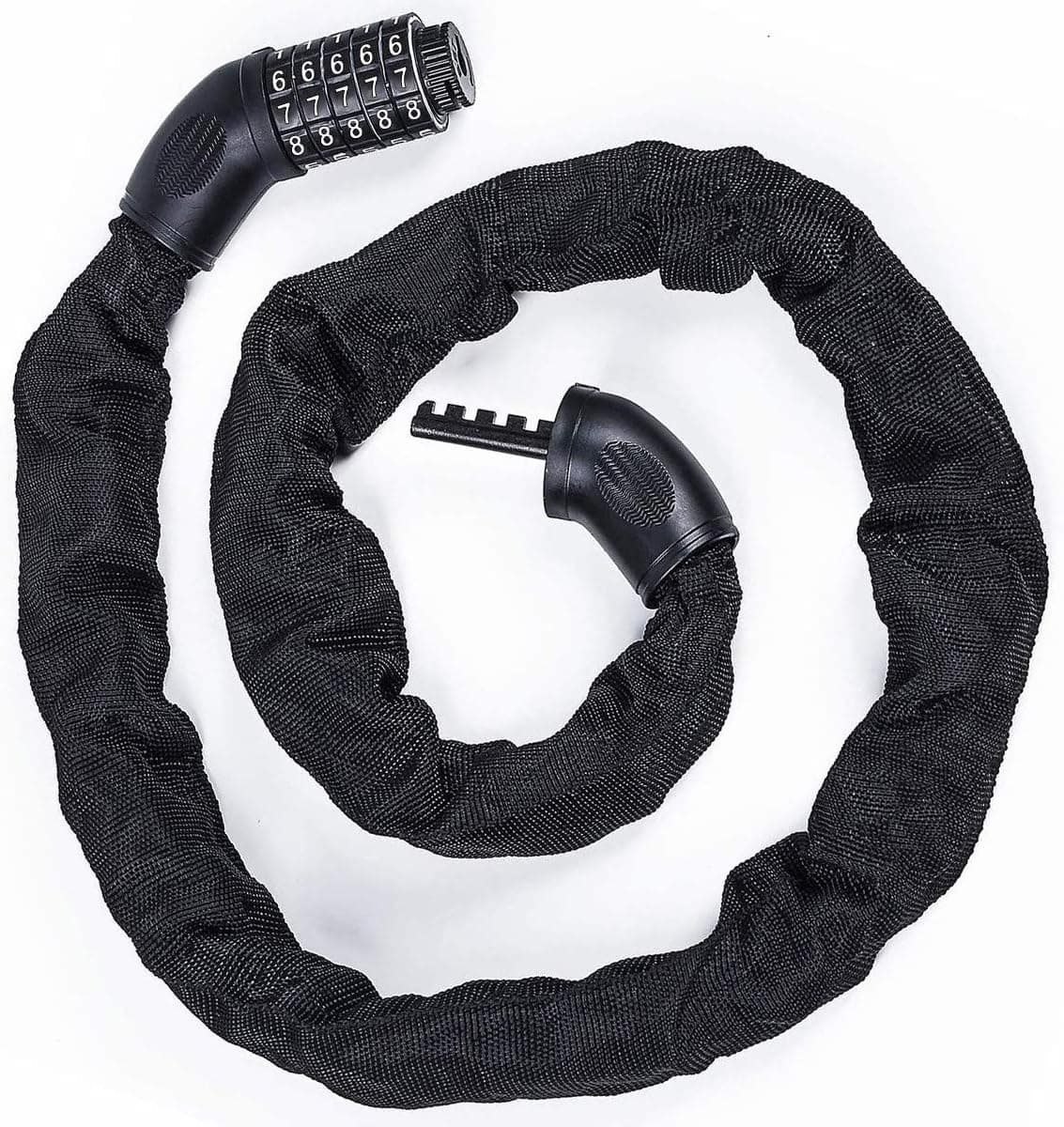 Chain Lock for Bike - Bike Lock Chain - Keyless Bike Lock Heavy Duty Chain - 3FT Folding Chain Lock with 5-Digit Combination Idea for Bike, Motorcycle, Bicycle, Skateboard - Better Anti-Theft Effect